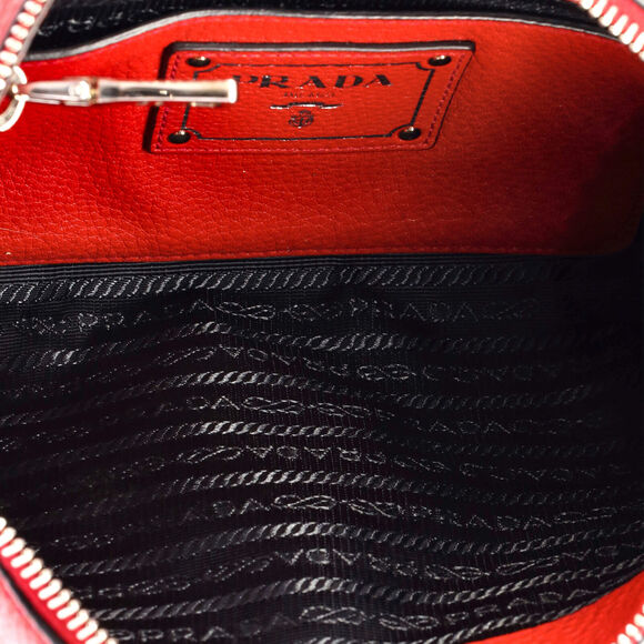 Prada Flat Zip Crossbody Bag Vitello #144795P94B - Picture 5 of 7